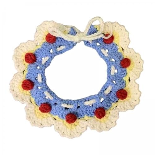 Baoblaze 4X Verstellbare Haustierhalsbänder, Handgewebter Schal, Handgefertigter Gestrickter Haustierschal, Weihnachts Katzen Bandana Halsbänder für Kleine Hun von Baoblaze