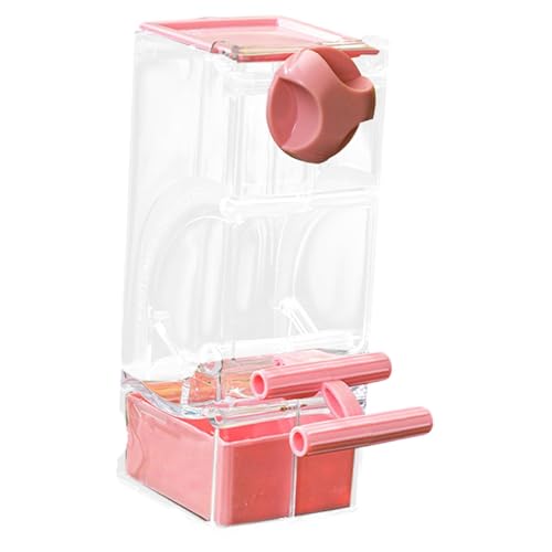 Baoblaze Automatischer Vogelfutterleiter, Soldat behandelt Samenbehälter, Lebensmittelbehälter, Vogelkäfig -Feeder, Papageien -Feeder für Lovebirds Finch, Rosa von Baoblaze