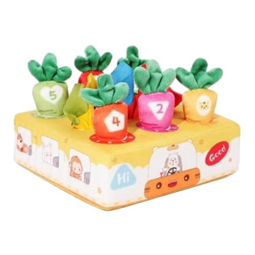 Baoblaze Baby-Taschentuchbox, Karottenmatte, multifunktional, frühpädagogisches Spielzeug, interaktives Spielzeug, Karotten-Plüschspielzeug für Kleinkinder mit, tragen von Baoblaze