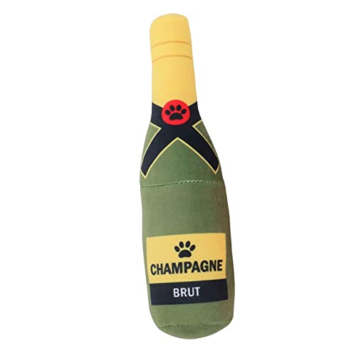 Baoblaze Bedruckte Champagnerflasche Haustier-Spielzeug-Quietscher für kleine Hunde, Welpentraining, mittelgroße Hunde, GRÜN von Baoblaze