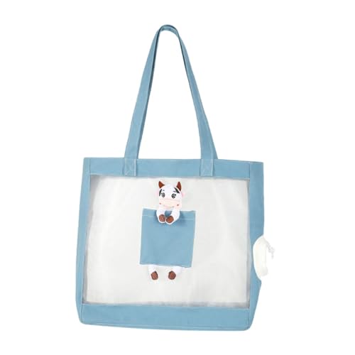 Baoblaze Canvas-Umhängetasche, Haustier-Tragetasche für Hunde und Katzen, Kratzfeste Reisetasche für Kätzchen, Outdoor, weiche Katzen, Reisetasche, Blau von Baoblaze