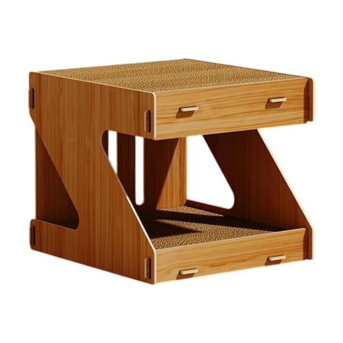 Baoblaze Cat Croboper House Wellblecher Papp DIRCHBRACHTE KRANKE Kraft DURDE FÜR Inhalt Cats CAT Crock Board für Katze Training von Baoblaze
