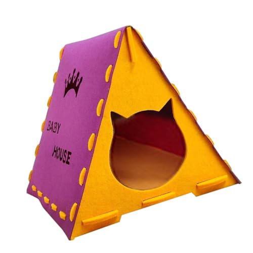 Baoblaze Cat House Kitten Shelter House Katzenmöbel (einfach) Kratzer Privatsphäre Katzenbett Cat Bett Condo 43cmx40cmx40cm, Lila von Baoblaze