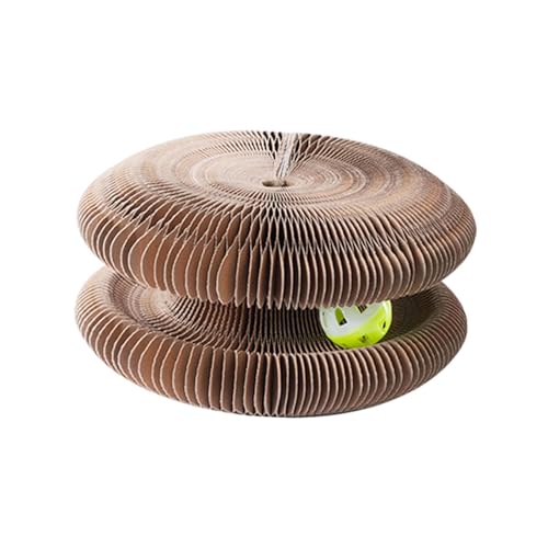 Baoblaze Cat Scratch Board Cat Croboper Papp mit Bell Ball Roller Mentales körperliches Training Übung für Kitten Butler Toy Track von Baoblaze