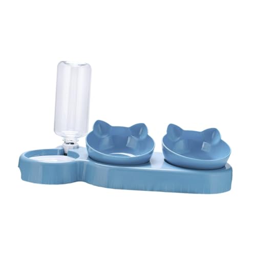 Baoblaze Dreifacher Katzennapf, automatische Wasserflasche für den Innenbereich, leicht zu reinigender Futterspender, geneigte, erhöhte Wasser- und Futternäpfe, Hellblau Baoblaze Dreifacher Katzennapf, automatische Wasserflasche für den Innenbereich, leicht zu reinigender Futterspender, geneigte, erhöhte Wasser- und Futternäpfe, Hellblau von Baoblaze