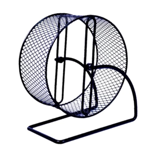 Baoblaze Eisen Hamster Laufrad Käfigzubehör Anti -Schlupf für Rennmäuse Ratten Mäuse Meerschweinchen Jogging Wire Mesh Stummes Hamsterrad, S von Baoblaze
