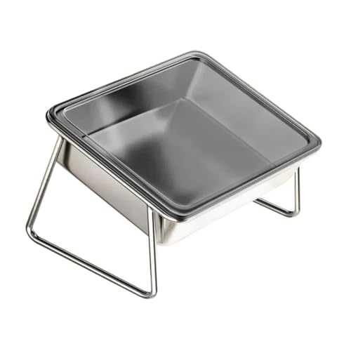 Baoblaze Erhöhter Katzennapf, 15° geneigt, für Futter und Wasser, ergonomisches Design, erhöhter Katzenfutternapf, Futternapf für Kätzchen, Welpen, Hunde, mit Versiegeltem Deckel von Baoblaze