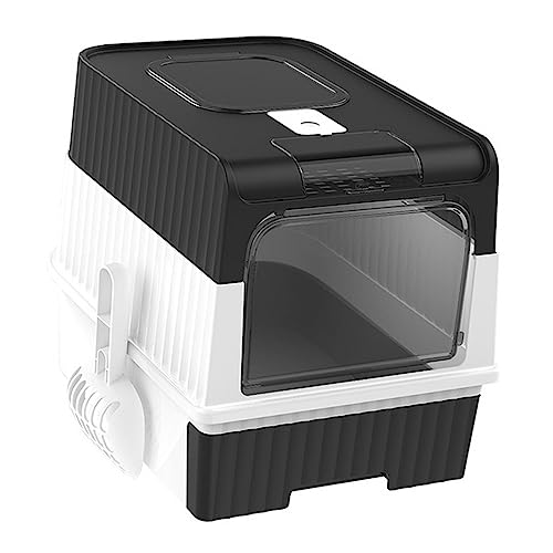 Baoblaze Faltbare Katzentoilette mit Deckel, geschlossene Katzentoilette, leicht zu reinigen mit Vordertürklappe, Katzentoilette, Katzentoilette, Schwarz Baoblaze Faltbare Katzentoilette mit Deckel, geschlossene Katzentoilette, leicht zu reinigen mit Vordertürklappe, Katzentoilette, Katzentoilette, Schwarz von Baoblaze