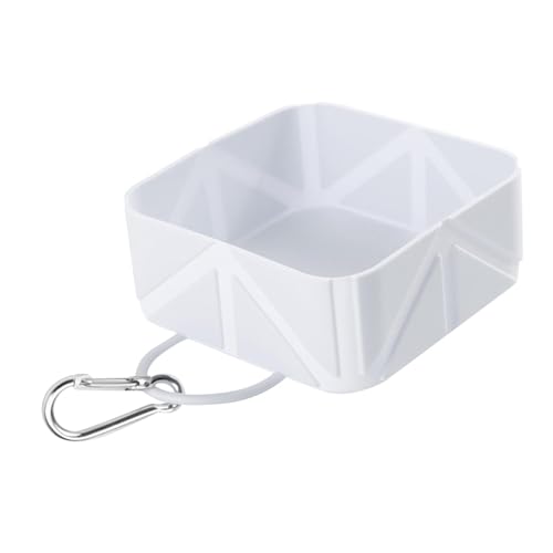 Baoblaze Faltbarer Reise-Hundenapf, Futternapf, kompakt, lebensmittelechtes, erweiterbar, 10,5 x 10,5 x 4,5 cm, für Camping und Parkplatz, Grau von Baoblaze