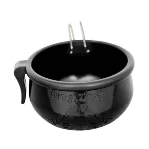 Baoblaze Gamefowl Feeder Bird Food Feeder Feeder Gummi Hängende Schale Sturdige Clip -Taube Futtermittel Fütterung Tasse Trinkschale für Coop Kaninchen, Schwarz, 10cmx7cm von Baoblaze