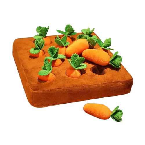 Baoblaze Garten-Karotten-Plüschtier, Hunde-Puzzle-Spielzeug, Haustier-Interaktion, Gemüse-Kauspielzeug, quietschende Karotten, von Baoblaze
