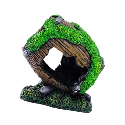 Baoblaze Gebrochenes Barrel Aquarium Dekoration Statue Harzkunsthandwerk, dekorative, Mikrolandschaftsdekoration für Rasen Hof Yard von Baoblaze