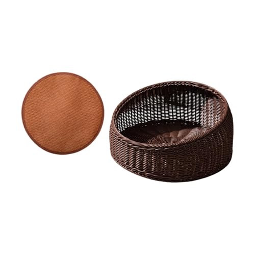 Baoblaze Gewebter Katzenbettkorb, halb geschlossene Katzennest -Lounge Bett, universelles kratzfestes alle Katzenschlafnest Haustier Bett, Kaffee Baoblaze Gewebter Katzenbettkorb, halb geschlossene Katzennest -Lounge Bett, universelles kratzfestes alle Katzenschlafnest Haustier Bett, Kaffee von Baoblaze