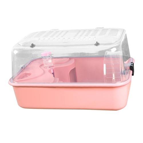 Baoblaze Großer Hamster Käfig Hamster Haus Schlafe Bewegung Sport Spielen Haus Kleiner Tier Käfig für kleine Tiere Meerschweinchen, Rosa von Baoblaze