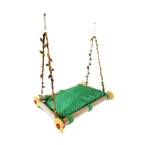 Baoblaze Hängematte für Vogelkäfige, Papageienkäfige, zum Aufhängen, Vogelbett, Bewegungsspielzeug aus Holz, Vogelstangen, Käfigspielzeug, GrÜn Baoblaze Hängematte für Vogelkäfige, Papageienkäfige, zum Aufhängen, Vogelbett, Bewegungsspielzeug aus Holz, Vogelstangen, Käfigspielzeug, GrÜn von Baoblaze