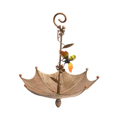 Baoblaze Hängende Vogelfutterläder Schirme Station Station Gardentrakting Vögel Eisensamenfänger Tablett Plattform Feeder für Outdoor Decor, Bienenmuster Baoblaze Hängende Vogelfutterläder Schirme Station Station Gardentrakting Vögel Eisensamenfänger Tablett Plattform Feeder für Outdoor Decor, Bienenmuster von Baoblaze