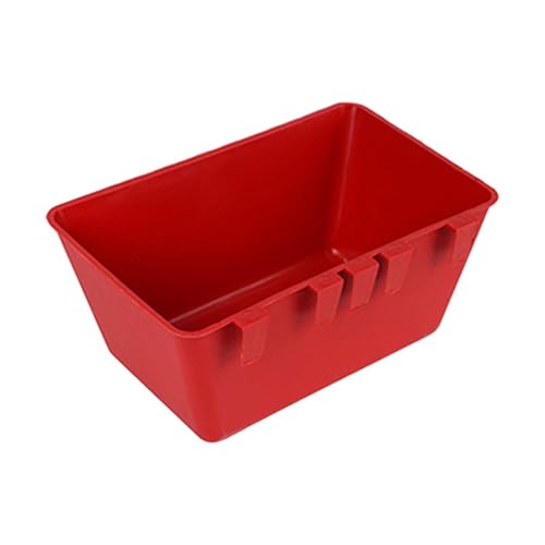 Baoblaze Hängende Zaunfuttertrog -Fütterungsbehälter Ente, Hühnerfuttermittel -Viehfutter -Futter -Wassereimer, vielseitig mit Clips, Rot von Baoblaze