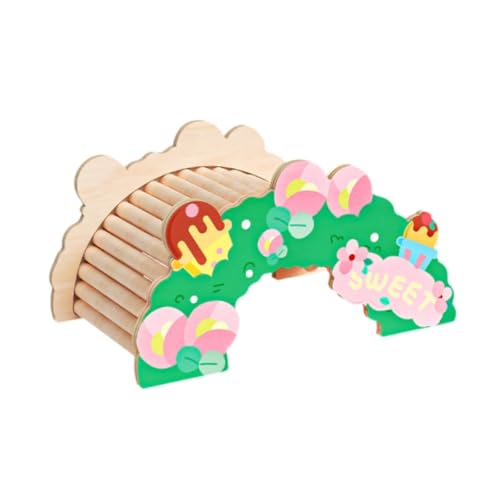 Baoblaze Hamster Bridge Reptile Versteck aus Holz bärtiger Drachenbrücke Ratte Leiter für Ratten Chinchilla Andere kleine Haustiere Schildkröte Rennmäuse, Blumenbrücke von Baoblaze