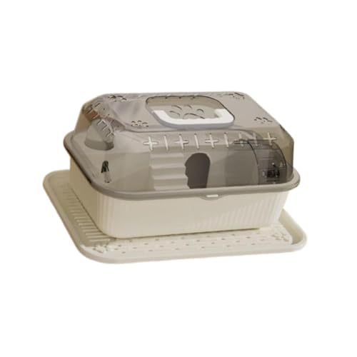 Baoblaze Hamster House Hamster Outdoor Hülle Hideaway mit Wasserflasche und Trainingsrad Hamster Versteck kleine Haustiere Spielen Hütte für Mäuse, Weiß von Baoblaze