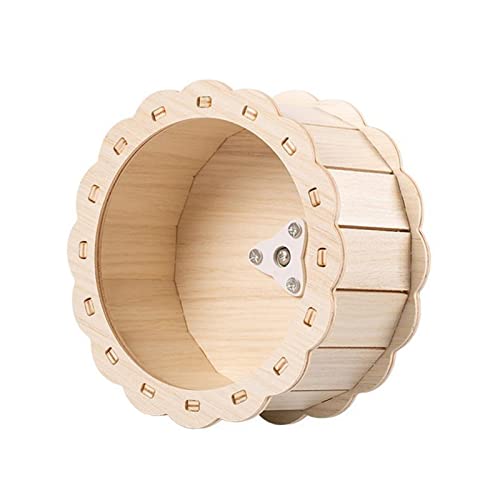 Baoblaze Hamster Laufrad aus Holz Laufrad Fitness Käfig Zubehör Laufband Hamster Spielzeug für andere Kleintiere, Kätzchen, Zwerghamster, Mäuse, 21CM von Baoblaze