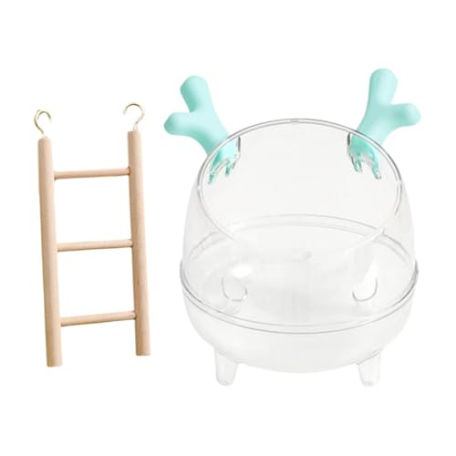 Baoblaze Hamster Sandbadbehältertoilette, klarer Duschbadesand Bad Box Kleines Tierdusch Versteck für kleine Tiere Mäuse Hamster, Blau von Baoblaze