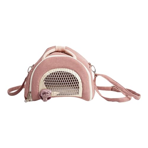 Baoblaze Hamster-Tragetasche, Haustier-Außentasche, Meerschweinchen-Tragetasche, kleine Eichhörnchen-Reisehandtasche für Mäuse, Ratten, kleine Tiere, Frettchen, ROSA von Baoblaze