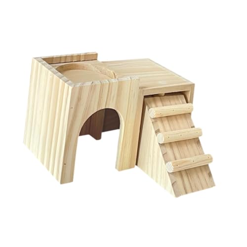 Baoblaze Hamsterhaus, Versteck-Habitat-Dekoration, Gerbil-Haus, Gerbils-Kammerhütte mit Leiter für Mäuse, kleines Haustier von Baoblaze
