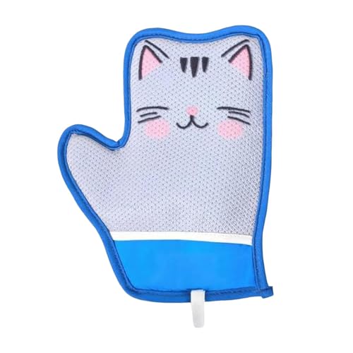 Baoblaze Handschuh zur Entfernung von Katzenhaaren, Fellpflegehandschuhe für Haustiere, Hunde und Katzen, Mehrzweck-Fellreinigungstuch für Bett, Couch, Welpen, Katzenmuster von Baoblaze
