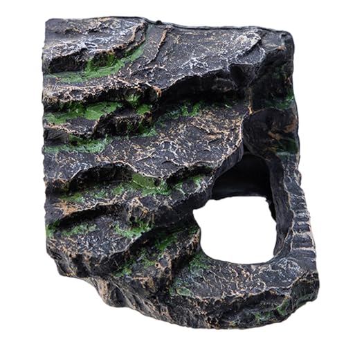 Baoblaze Harz-Reptilienfelsen-Versteck, Reptilienhöhle, Versteck, Lebensraum, Dekoration, Schildkröten-Aalplattform für Wasserschildkröten, Geckos von Baoblaze