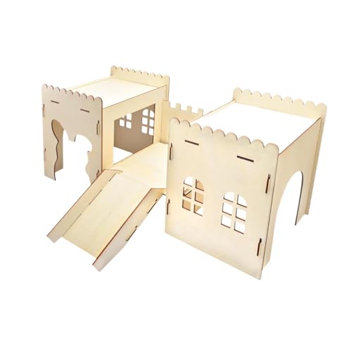 Baoblaze Hasenversteck aus Holz, Hasenhaus aus Holz, große belüftete mit Höhlentreppe für Chinchillas, Kleintiere, Frettchen Baoblaze Hasenversteck aus Holz, Hasenhaus aus Holz, große belüftete mit Höhlentreppe für Chinchillas, Kleintiere, Frettchen von Baoblaze