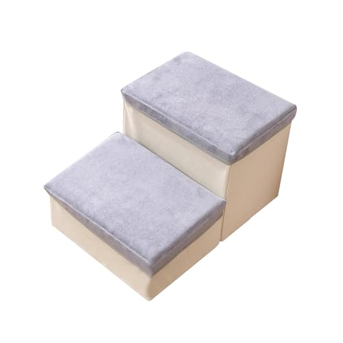 Baoblaze Haustier-Hundetreppe, Haustier-Aufbewahrungs-Stepper, wasserdicht, rutschfest, für Bett oder Couch, ältere Hunde, Sofa-Rampe, ältere Katzenrampe, Grau Baoblaze Haustier-Hundetreppe, Haustier-Aufbewahrungs-Stepper, wasserdicht, rutschfest, für Bett oder Couch, ältere Hunde, Sofa-Rampe, ältere Katzenrampe, Grau von Baoblaze