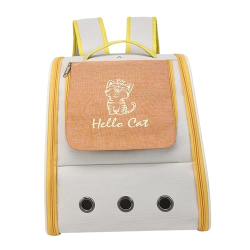 Baoblaze Haustier-Tragerucksack, Haustier-Wanderrucksack, atmungsaktiv, zusammenklappbar, leicht zu reinigen, Hunde-Rucksacktasche, Hundetasche für Sport, Gelb von Baoblaze