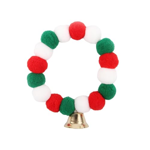 Baoblaze Haustierhalsband-Halskette mit Glöckchen, elastisches Katzenhalsband, Neujahrsgeschenk, Hundehalsband, Weihnachten, L von Baoblaze