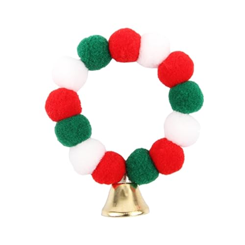 Baoblaze Haustierhalsband-Halskette mit Glöckchen, elastisches Katzenhalsband, Neujahrsgeschenk, Hundehalsband, Weihnachten, m von Baoblaze