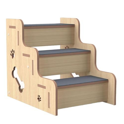 Baoblaze Hölzerne Haustreppe für Bettweiche, Accessoires, Haustiervorräte, Hundekletterleiter, Hund Schritt für kleine Hunde Katzen ältere Tiere Innenräume, 3 Schichten von Baoblaze