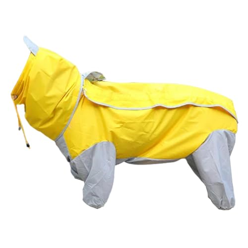 Baoblaze Hunde-Regenmantel mit Kapuze, Regenponcho, für den Außenbereich, leicht, Winddicht, Hunde-Regenjacke, Haustier-Regenkleidung für große und mittelgroße, 18 von Baoblaze