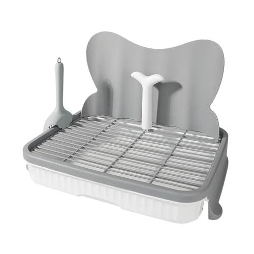 Baoblaze Hunde Toilettenstreu Pfanne Bettpfanne abnehmbares Gitter groß mit Harnsäulentraining Ecke für kleine und mittlere Hunde andere Haustiere, Grau Baoblaze Hunde Toilettenstreu Pfanne Bettpfanne abnehmbares Gitter groß mit Harnsäulentraining Ecke für kleine und mittlere Hunde andere Haustiere, Grau von Baoblaze