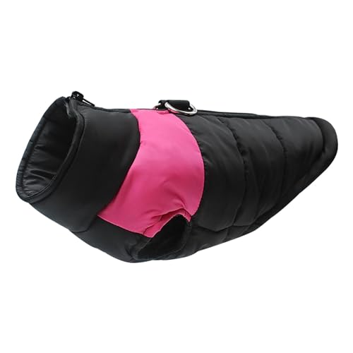 Baoblaze Hunde-Winterweste, Dicke Hundekleidung, warm, mit D-Ringen, wasserabweisend, Reißverschluss, Winddicht, für Park-Picknicks, Outdoor-Reisepartys, Rosa XL von Baoblaze