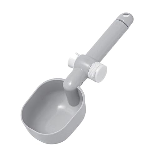 Baoblaze Hundeschaufel mit Versiegelungsclip, Küchenmehlschaufel, Snacksschaufel, Eisschaufel Fütterungsschaufel Futter kann für Hunde Welpe Vögel löffeln, Grau von Baoblaze