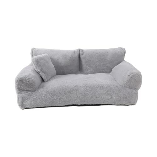 Baoblaze Hundesofabett mit waschbarem Bezug, Rutschfester Unterseite, bequemer Mehrzweck-Liegestuhl für Haustiere, Haustiercouch, Liege für Katzen und Welpen, Hellgrau Baoblaze Hundesofabett mit waschbarem Bezug, Rutschfester Unterseite, bequemer Mehrzweck-Liegestuhl für Haustiere, Haustiercouch, Liege für Katzen und Welpen, Hellgrau von Baoblaze