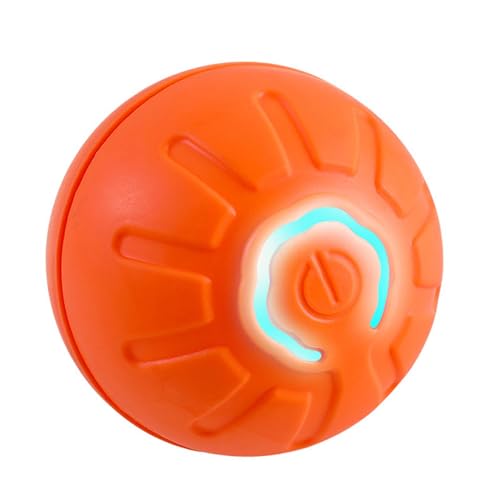 Baoblaze Hundespielzeug, interaktiver Ball, automatischer Mehrzweck-Spinboll-Ball, bewegliches Spielzeug, Springender Rollball für Katzen auf der Veranda im, Orange von Baoblaze