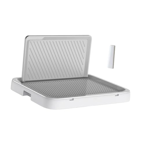 Baoblaze Hundetoilette mit hoher, Toiletten-Halter für saubere Böden, Toilettenunterlagen-Halter, Katzentoilette für Welpentraining, Weiß von Baoblaze