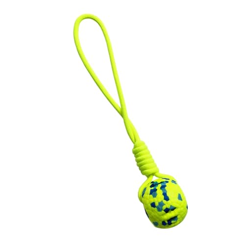 Baoblaze Hundetrainingsball am Seil, Schleppballspielzeug für mittelgroße und kleine Hunde, Robustes Seilspielzeug, langlebiges Hundespielzeug, Fluoreszierendes Gelb von Baoblaze