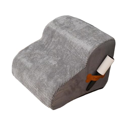 Baoblaze Hundetreppe für kleine Hunde, Haustiertreppe 2 Schritt Weiches Leicht für Couch Bequeme Haustier Stiefhundrampe für Welpensofa kleine Haustiere, Grau von Baoblaze