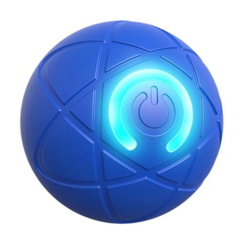 Baoblaze Interaktiver Hunde Spielzeugball Automatisch Rolling Smart Chasing Traning USB wiederaufladbar für Haustier Innenkatzen kleine mittelgroße große Hunde, Blau von Baoblaze