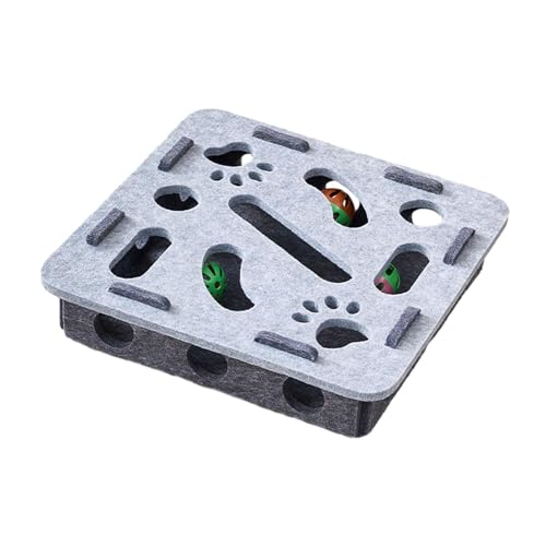 Baoblaze Interaktives Katzen-Puzzle-Spielzeug mit Bällen, Spiel, Langeweile-Training, Haustier-Zubehör, Teaser-Spielzeug für den Innenbereich, Graues Quadrat Baoblaze Interaktives Katzen-Puzzle-Spielzeug mit Bällen, Spiel, Langeweile-Training, Haustier-Zubehör, Teaser-Spielzeug für den Innenbereich, Graues Quadrat von Baoblaze