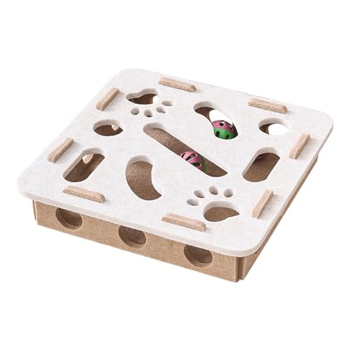Baoblaze Interaktives Katzen-Puzzle-Spielzeug mit Bällen, Spiel, Langeweile-Training, Haustier-Zubehör, Teaser-Spielzeug für den Innenbereich, Weißes Quadrat Baoblaze Interaktives Katzen-Puzzle-Spielzeug mit Bällen, Spiel, Langeweile-Training, Haustier-Zubehör, Teaser-Spielzeug für den Innenbereich, Weißes Quadrat von Baoblaze