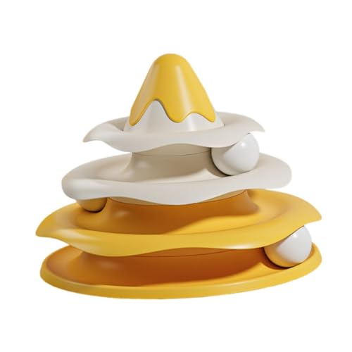 Baoblaze Interaktives Katzenspielzeug, Cat Track Ball Toy mit beweglichen Bällen Katzen -Roller -Ballspielzeugkatze Teaser -Spielzeug für Kätzchen, Gelb Baoblaze Interaktives Katzenspielzeug, Cat Track Ball Toy mit beweglichen Bällen Katzen -Roller -Ballspielzeugkatze Teaser -Spielzeug für Kätzchen, Gelb von Baoblaze