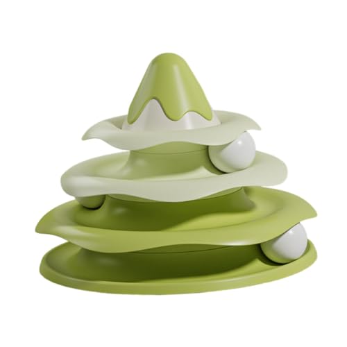 Baoblaze Interaktives Katzenspielzeug, Cat Track Ball Toy mit beweglichen Bällen Katzen -Roller -Ballspielzeugkatze Teaser -Spielzeug für Kätzchen, GrÜn Baoblaze Interaktives Katzenspielzeug, Cat Track Ball Toy mit beweglichen Bällen Katzen -Roller -Ballspielzeugkatze Teaser -Spielzeug für Kätzchen, GrÜn von Baoblaze