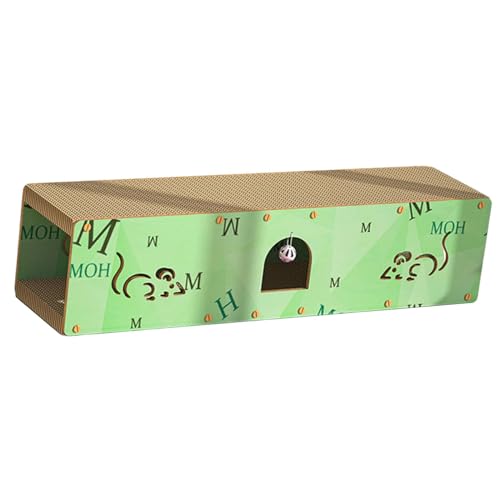 Baoblaze Katzen-Kratzbrett, Pappversteck, interaktives Krallenspielzeug, Katzen-Ruhe- und Spiel-Kratzbrett-Spielzeug für den Innenbereich, für Katzen, Großes Grün von Baoblaze
